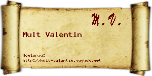 Mult Valentin névjegykártya